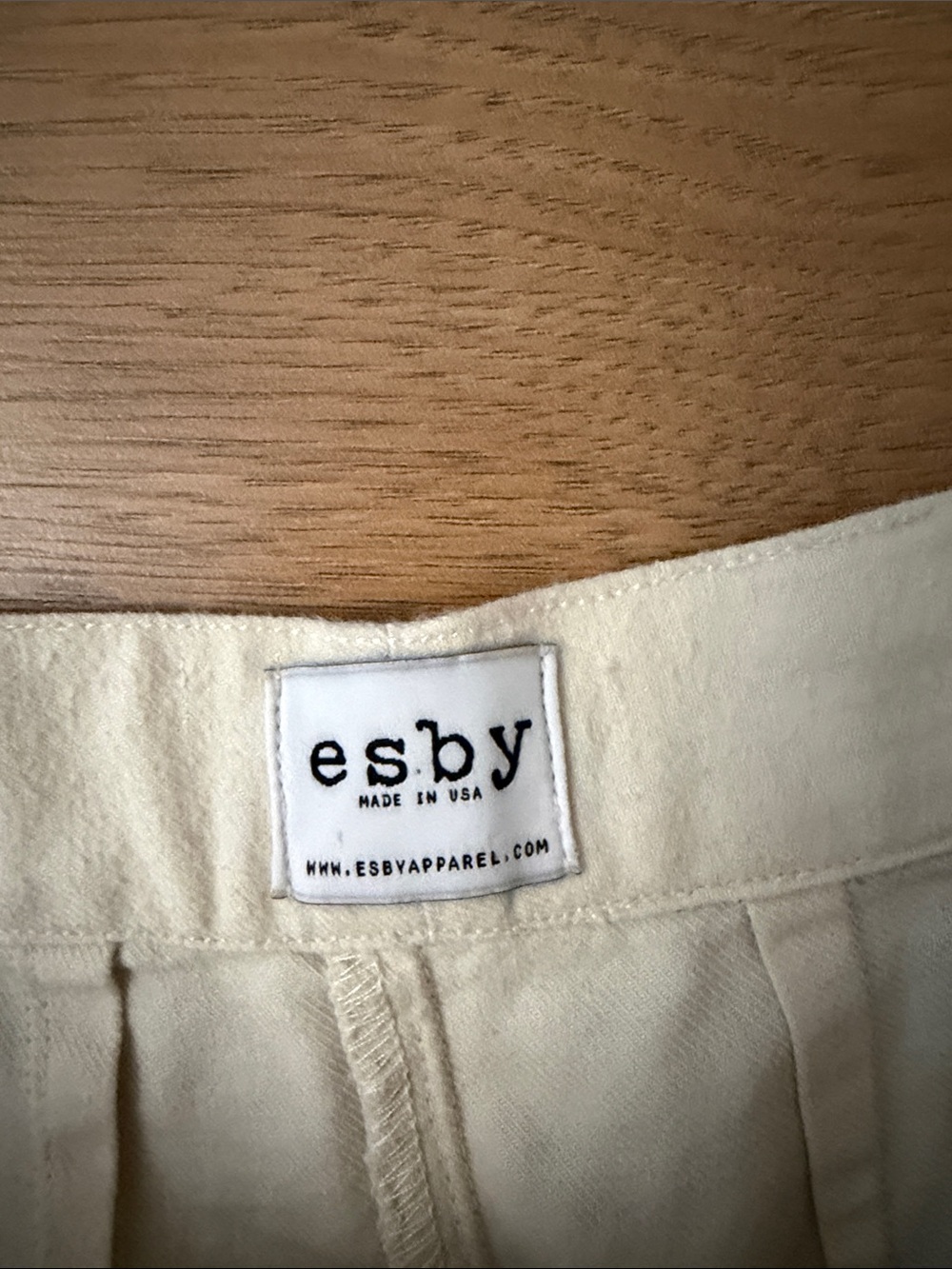 Esby Nikita Wide Leg Cream Pants - Picture 2 of 5